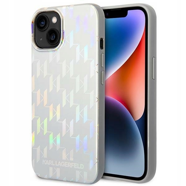 Pouzdro Karl pro Lagerfeld KLHCP14MLGMMSV3 iPhone 14 Plus 6,7" hardcase stříbrné