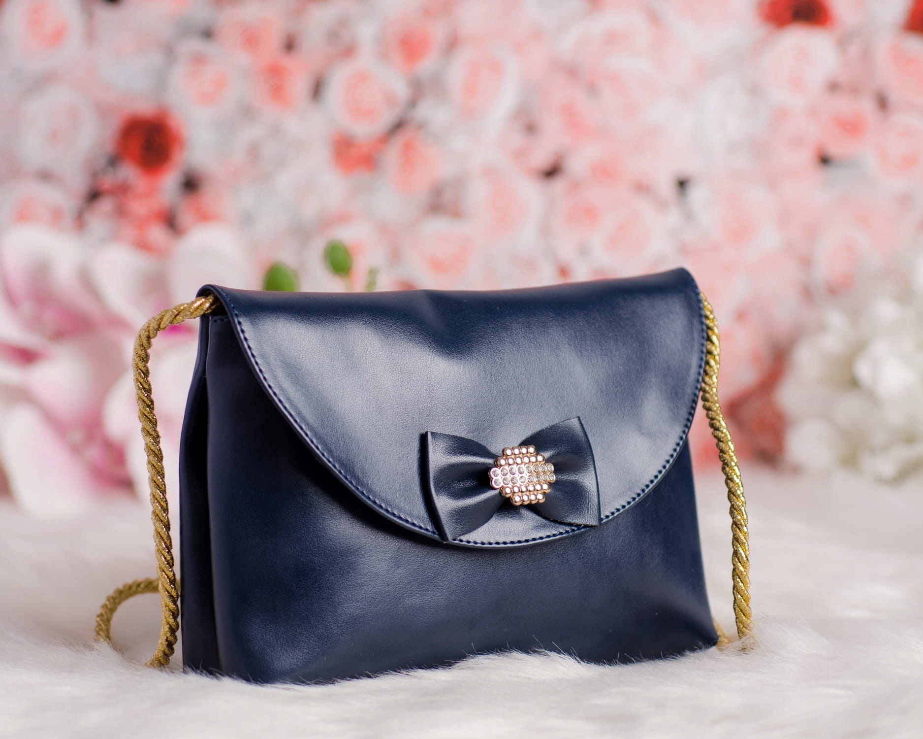 Torebka granatowa dziewczęca 105G Okazje komunia