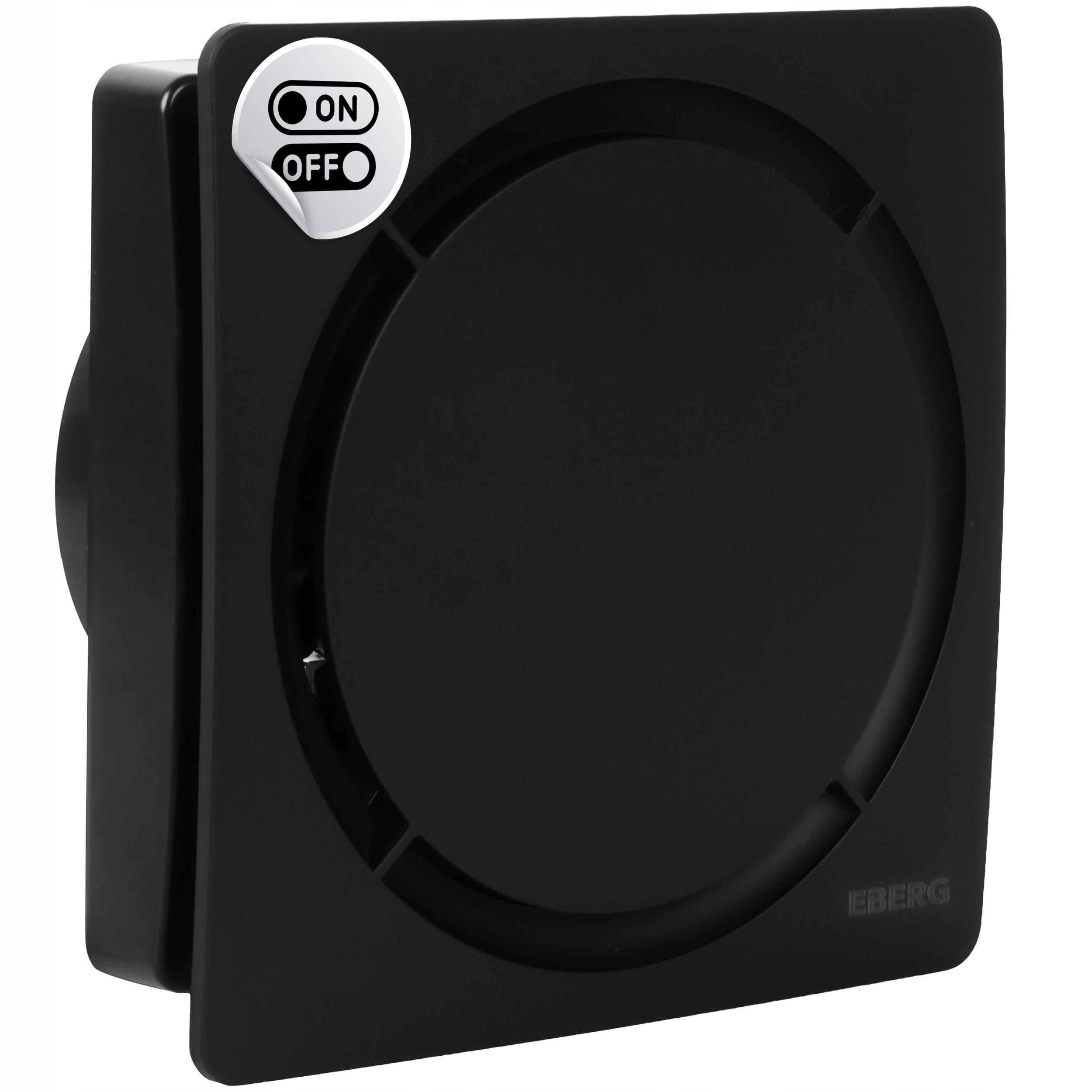 Wentylator łazienkowy cichy Eberg Nuo 100 Krótki króciec klapa zwrotna