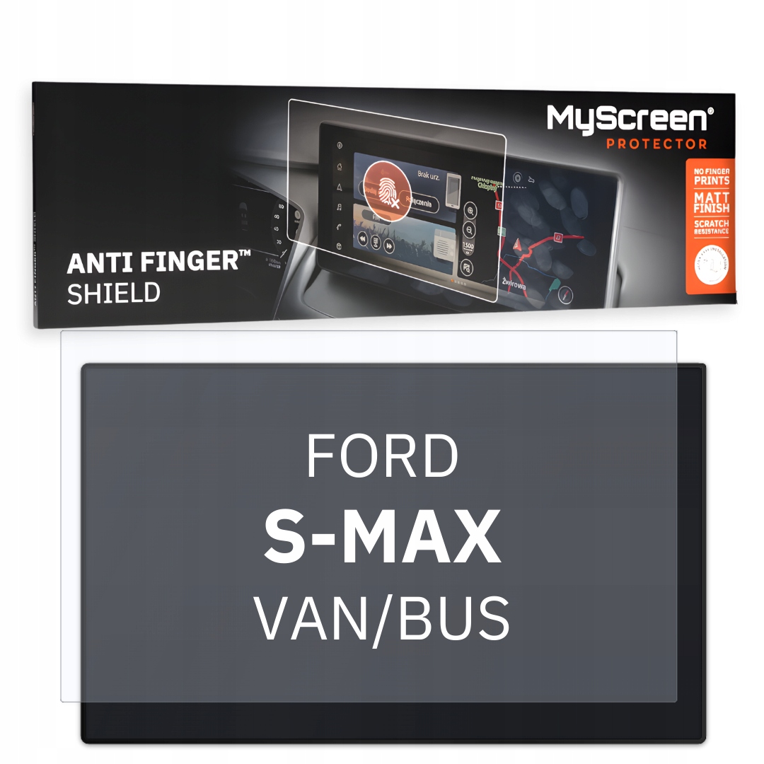 Matná fólie pro Ford S-max Van/bus 2019 8" MyScreen s ochranou proti odlupování prstů