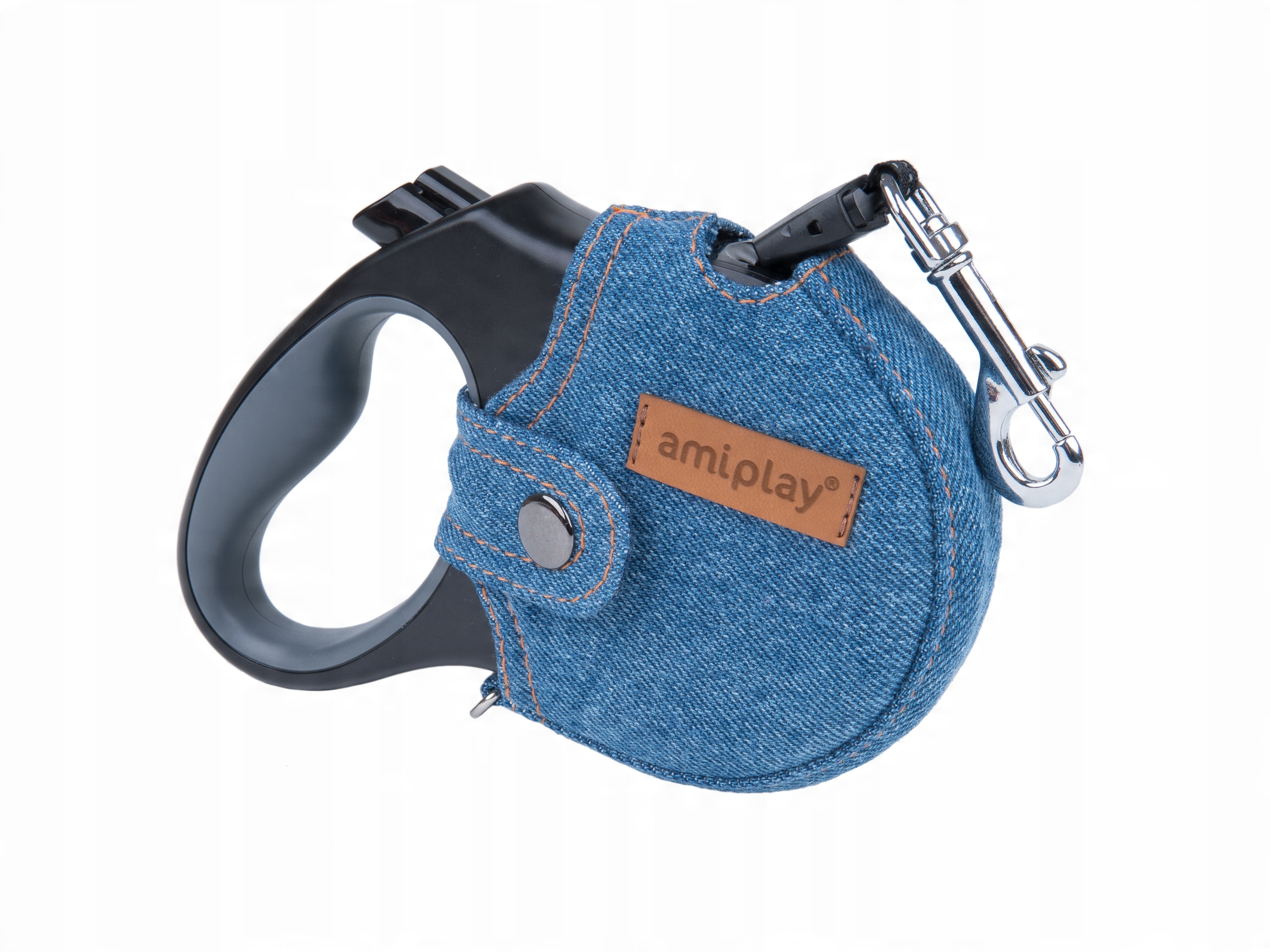 

Amiplay Denim Obudowa na smycz automatyczną M Nieb