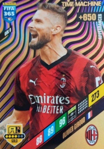 Fifa 365 2024 Panini Gold Time Machine Gol 9 Giroud Milan