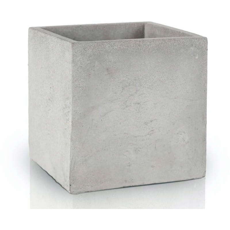 

Szara betonowa osłonka na doniczkę kostka Etno 16