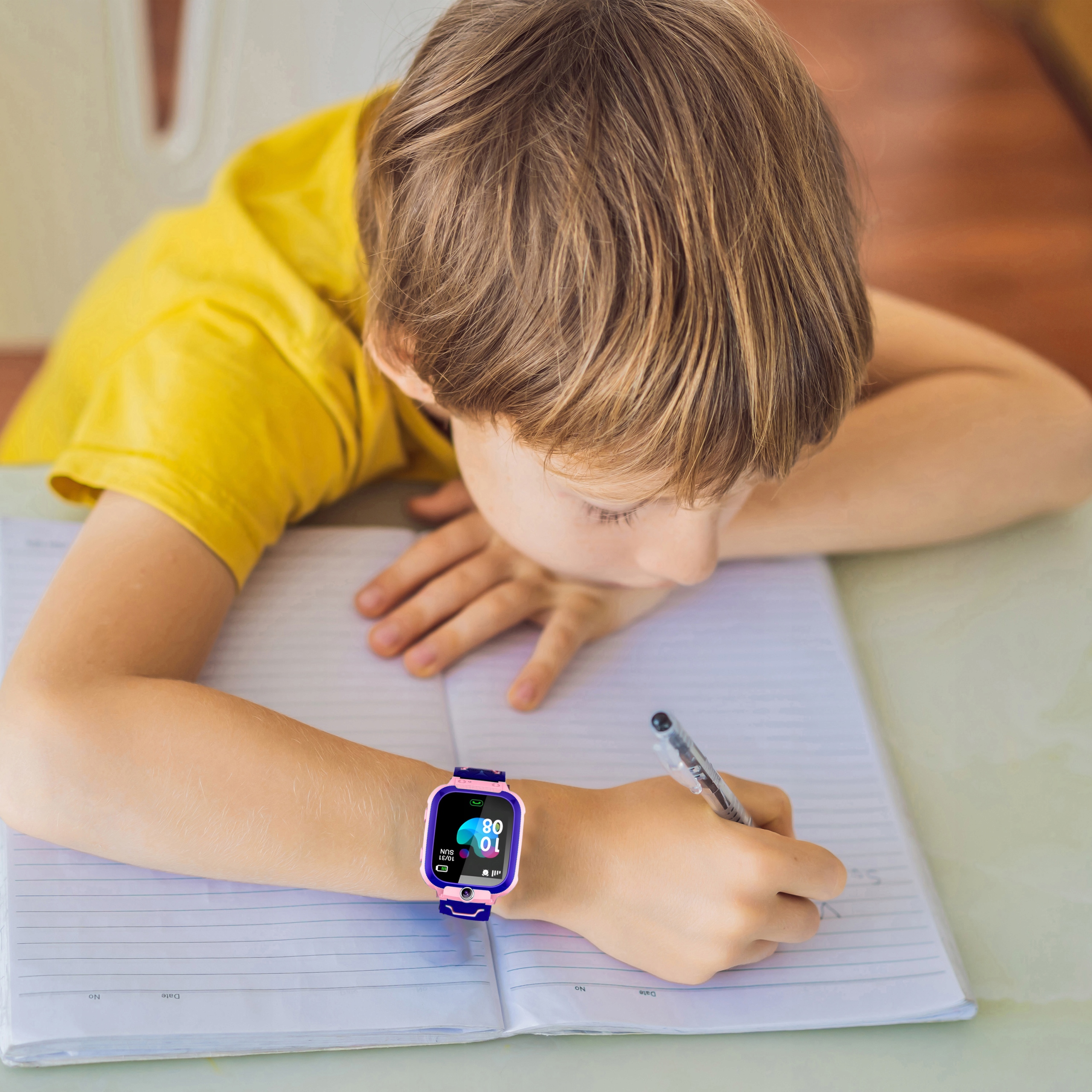 SMARTWATCH DLA DZIECI ZEGAREK GPS LOKALIZATOR SOS Kształt koperty prostokątna