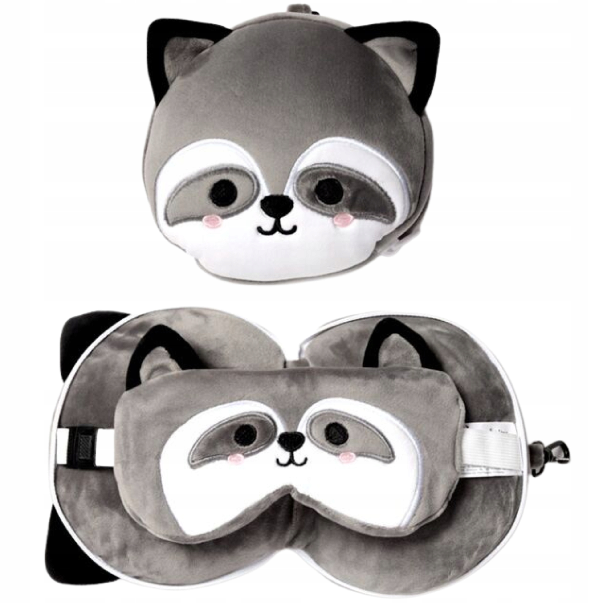 Poduszka podróżna + Opaska na oczy do spania Relaxeazzz - Szop