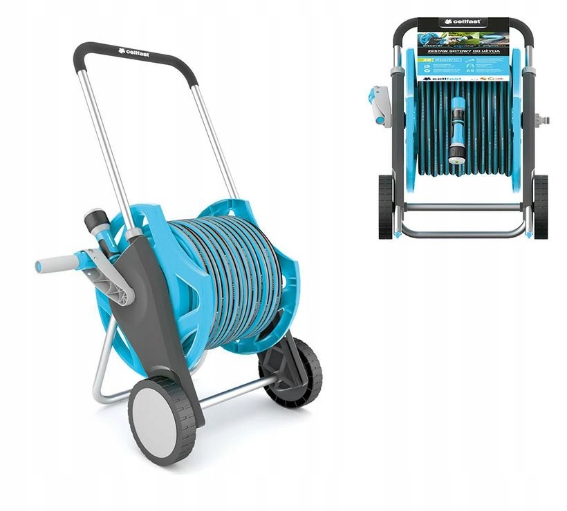Vozík na záhradnú hadicu Discover 1/2" s hadicou 20 m s konektormi