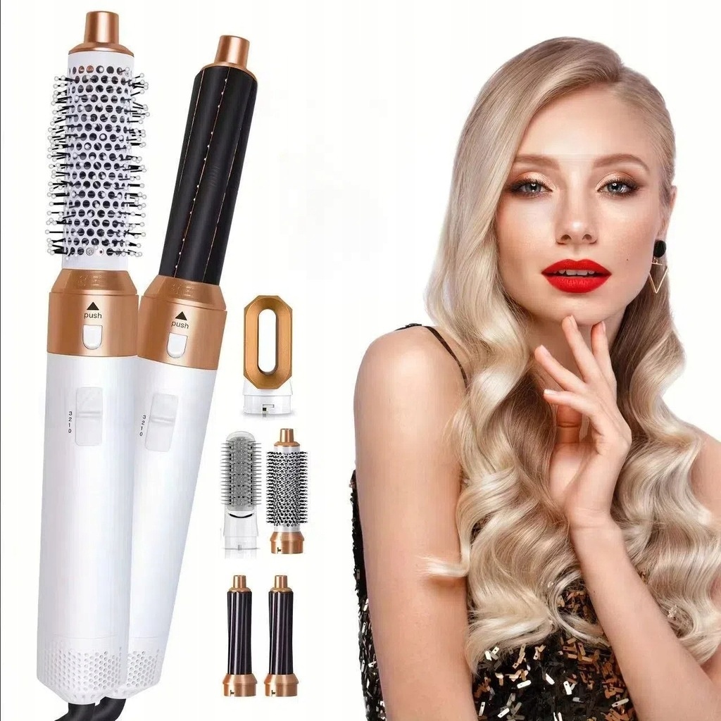 Zestaw Narzędzi Do Stylizacji Włosów 5 W 1, Prostowanie, Kręcenie Loków