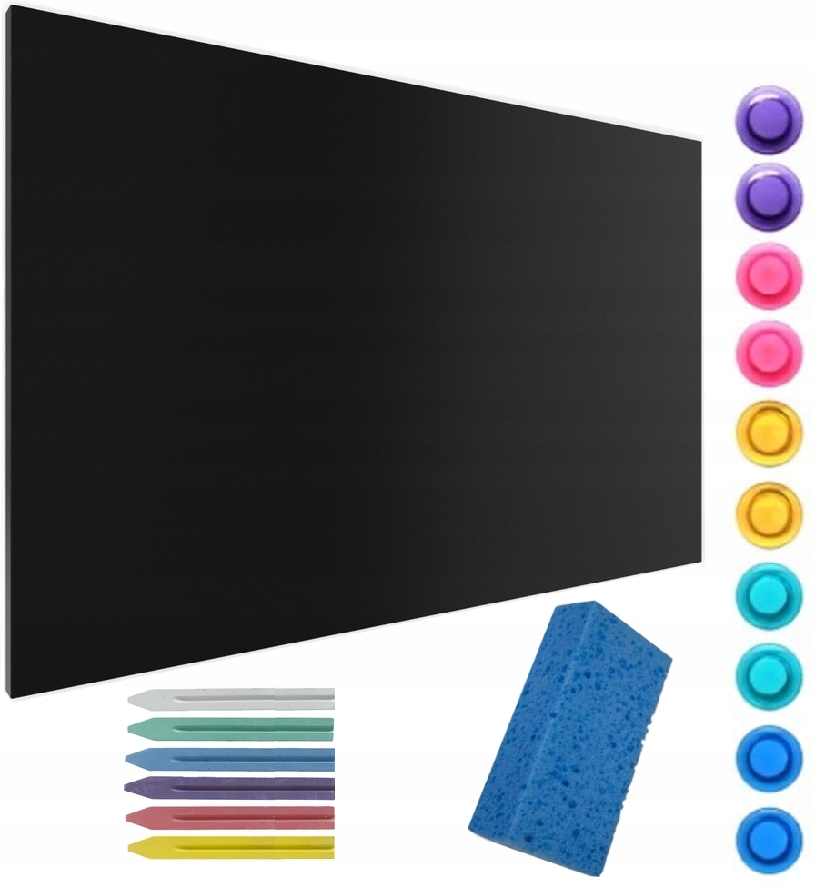 

Tablica metalowa magnetyczna kredowa czarna 60x40