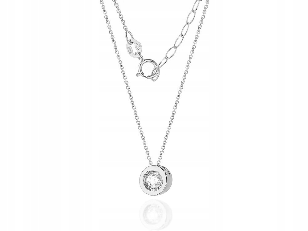 Zlatý Náhrdelník 585 Kroužek S Briliantem 0.08 ct