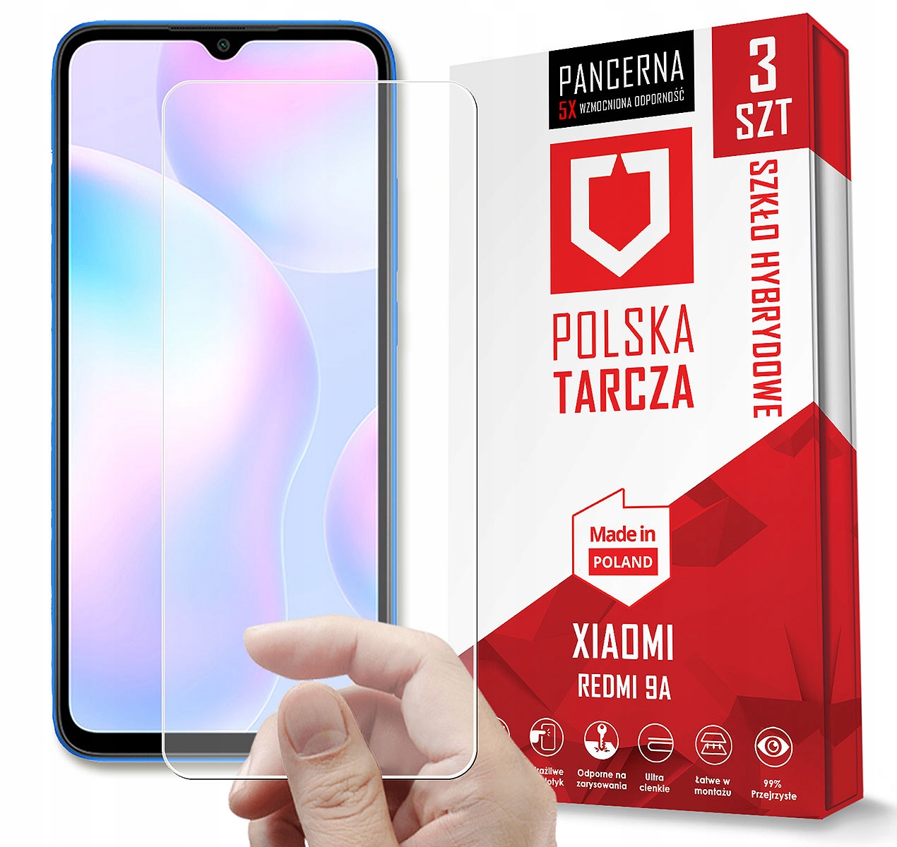 

3PACK Elastyczne Szkło Xiaomi Redmi 9A