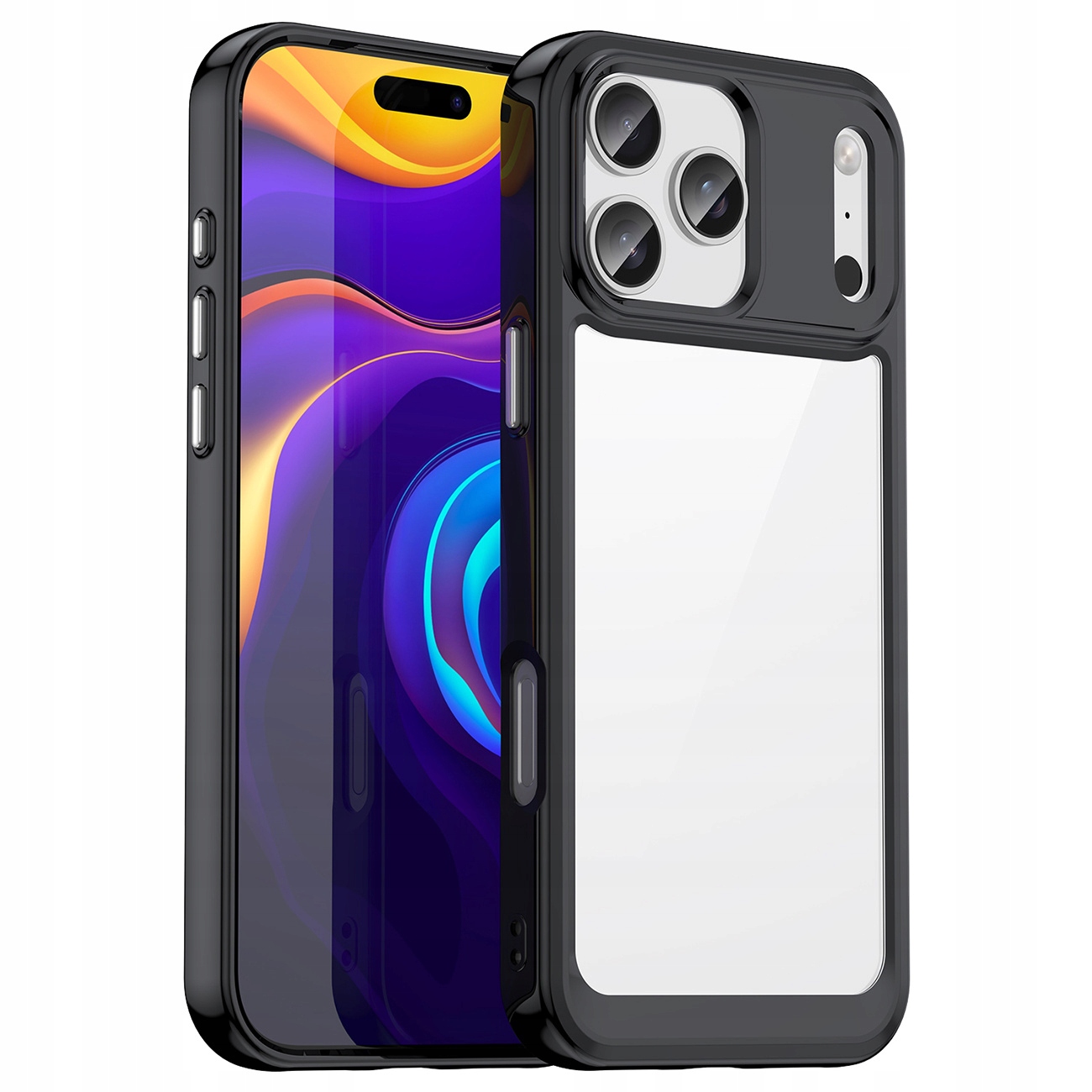 Etui case pokrowiec na iPhone 17 Pro Max Outer Space czarne przezroczyste