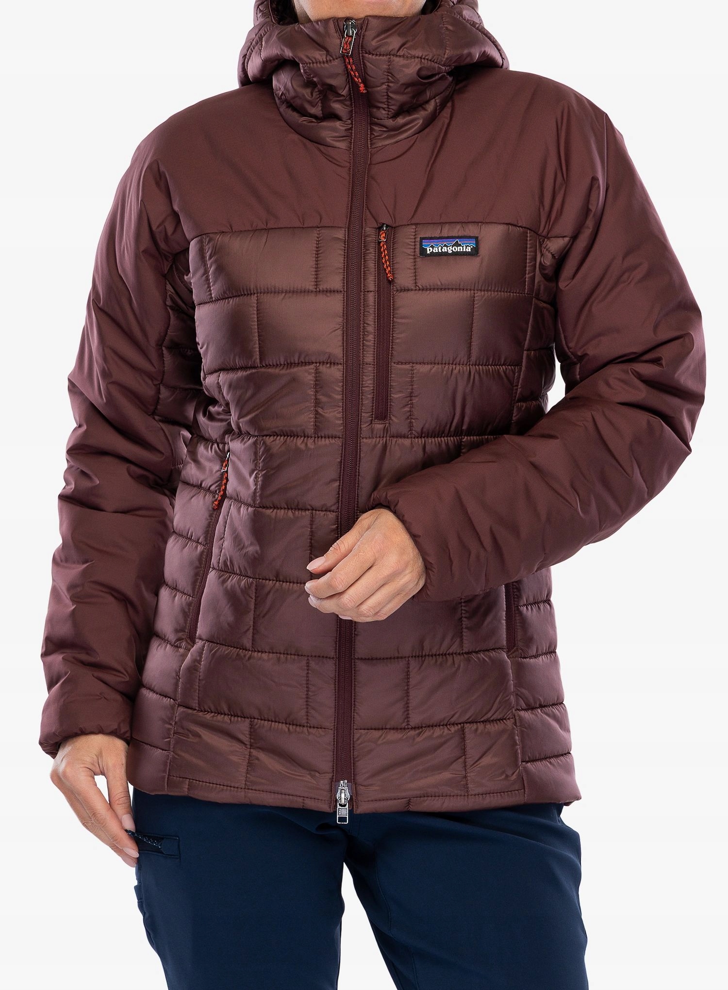 Dámská zateplená bunda Patagonia Hi-Loft Nano Puff Hoody s kapucí dark ruby M