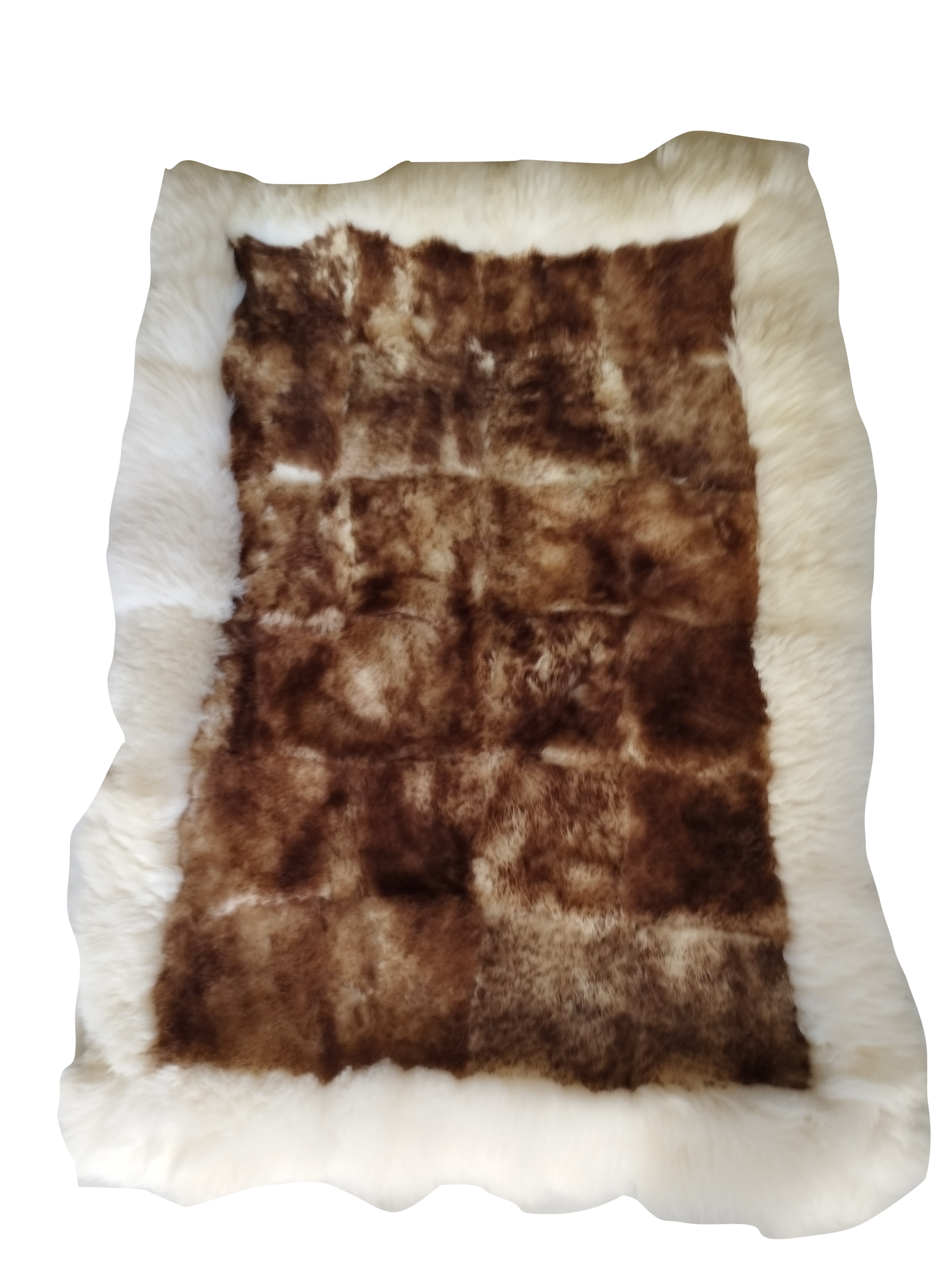 Koberec z ovčej kože – Veľká prikrývka – 130 x 90 cm – tmavá