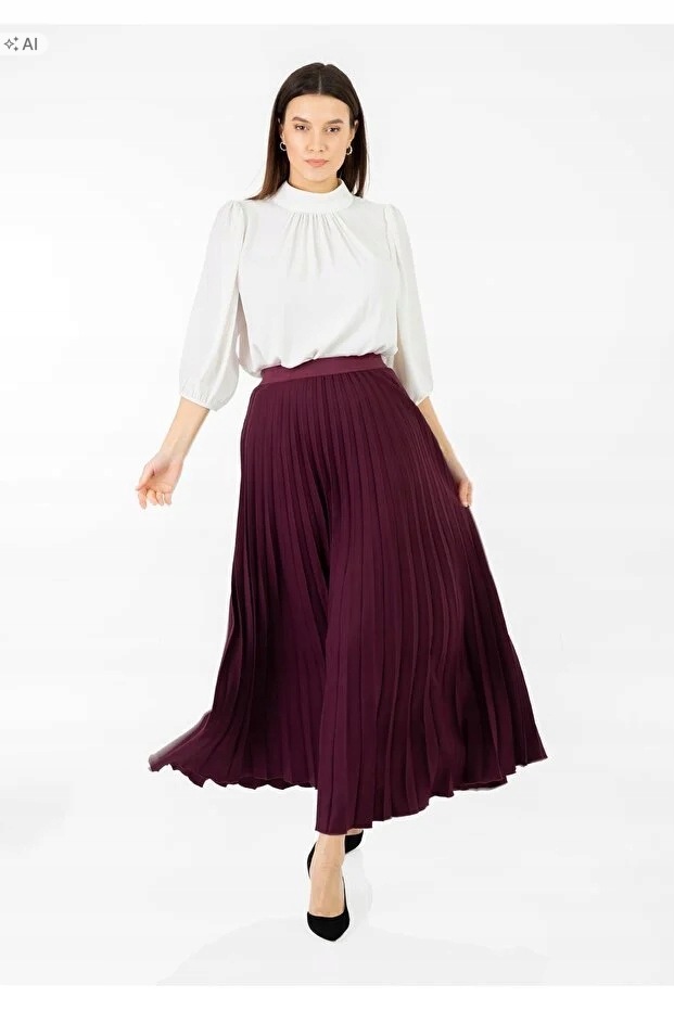 Plisovaná Dlouhá Sukně V Elegantním Stylu M 5IA