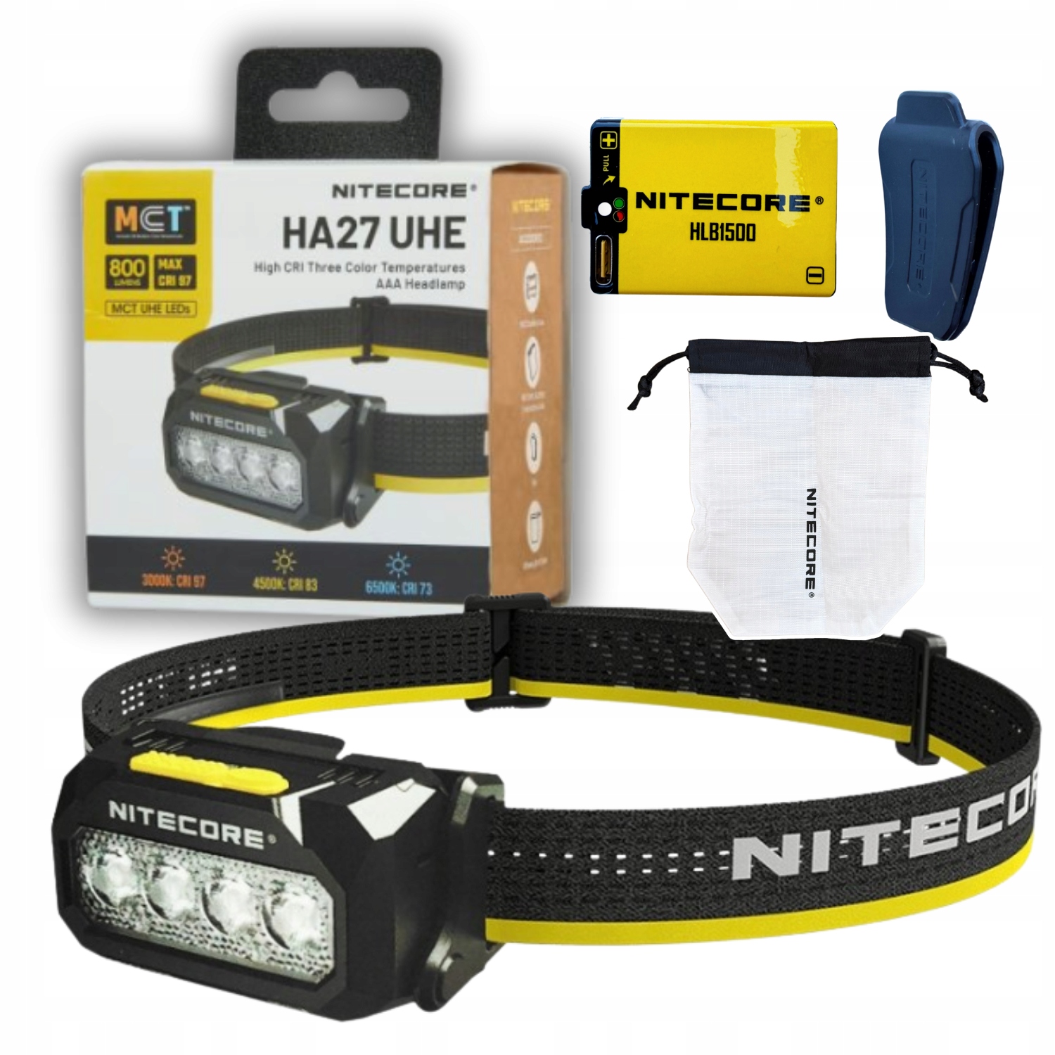 Latarka czołowa Nitecore HA27 Uhe Mct 800lm na baterie Uniwersalna mocna