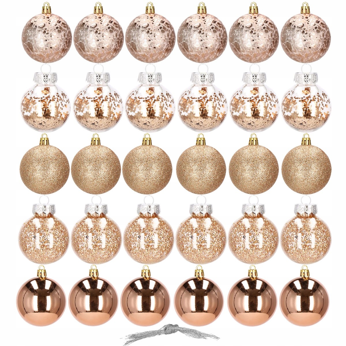 

Bombki Choinka Ozdoba Bombka 6CM 30SZT. Rose Gold