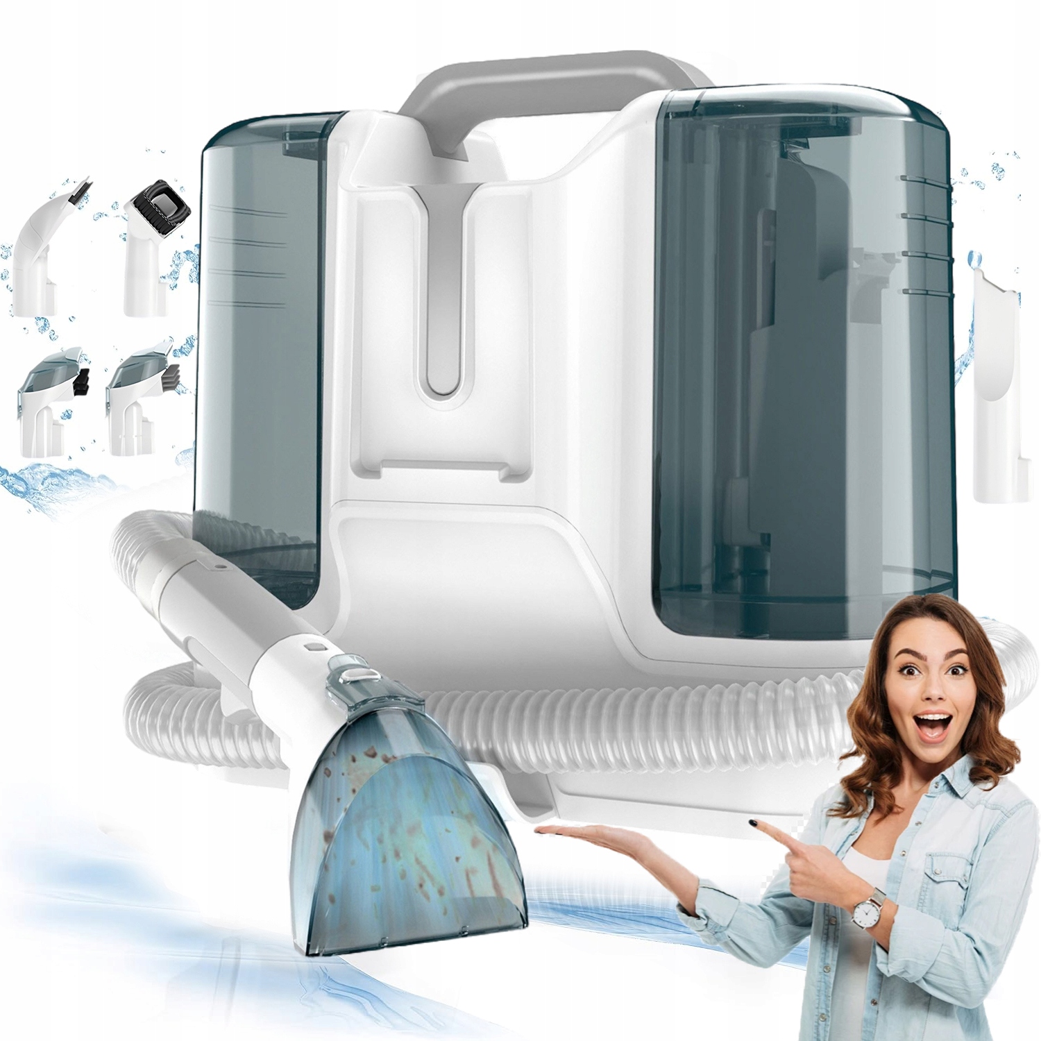 Odkurzacz Odpowiedni Do Mokrych I Suchych Dywanów, Moc Ssania 450W 11KPA