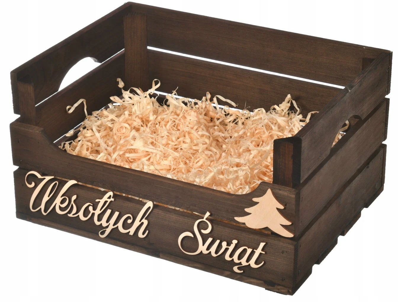 Dřevěná krabička na vánoční dárky, velká