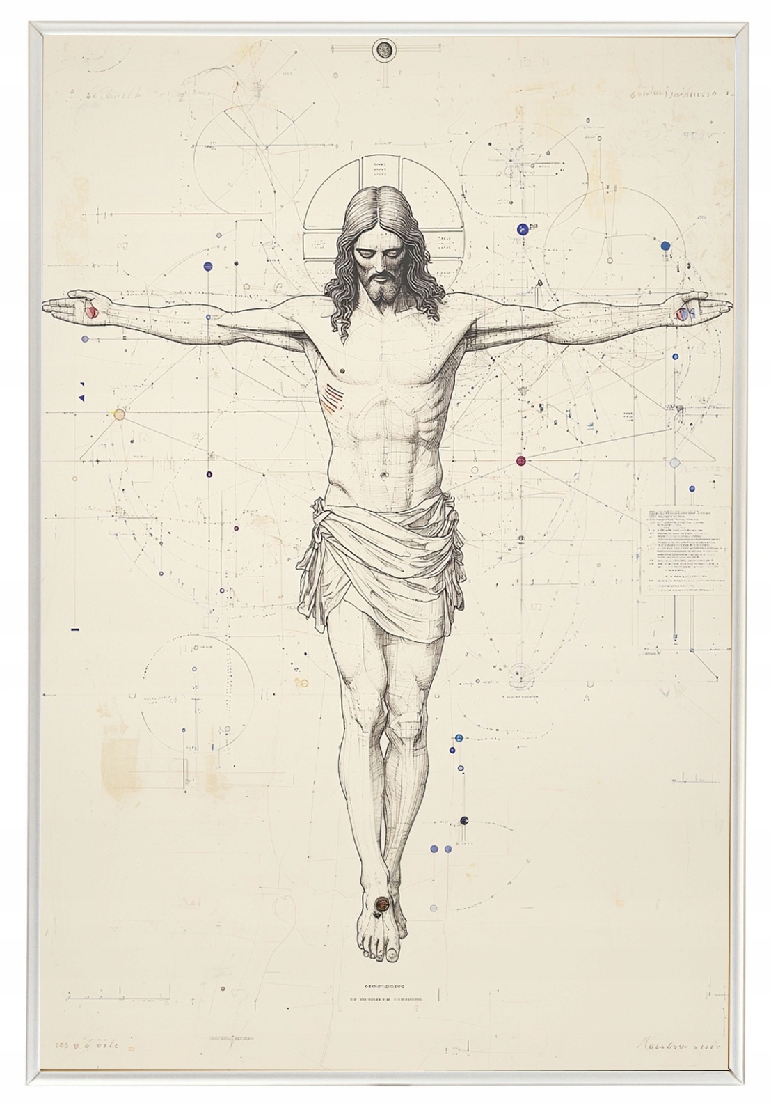Plakát Rámeček Aluminium Náboženství Ježíš Kristus Ukřižování Kříž 40x60