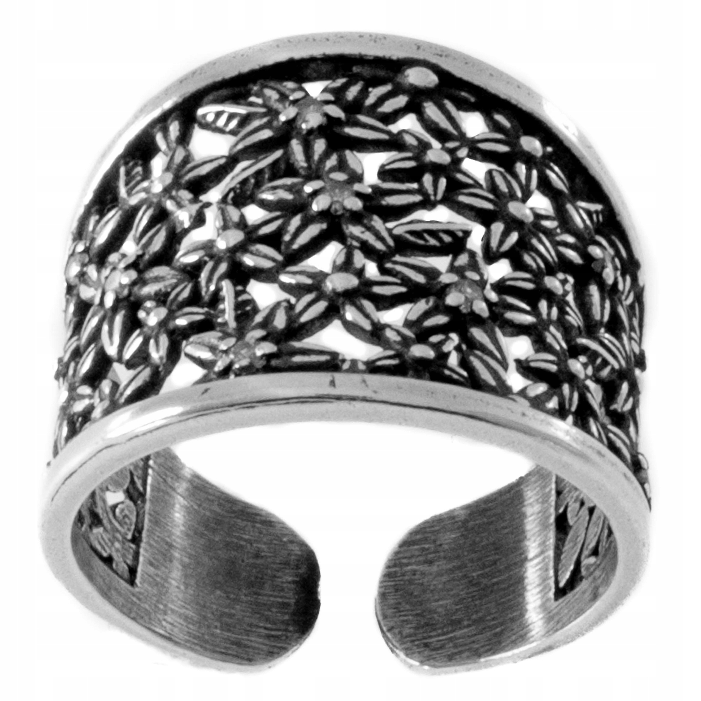 Stříbrný Prstýnek S Květy A Zirkony Ryzost 925