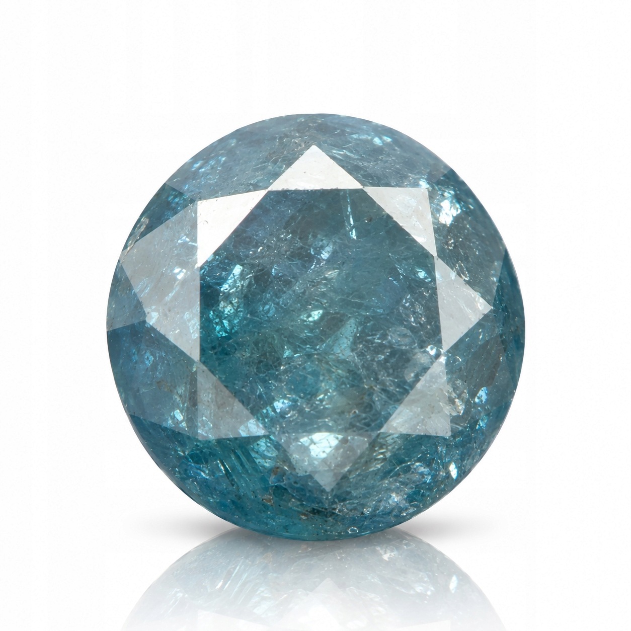 Přírodní diamant 0.60 ct Modrý Briliant I3 certifikát Wbd