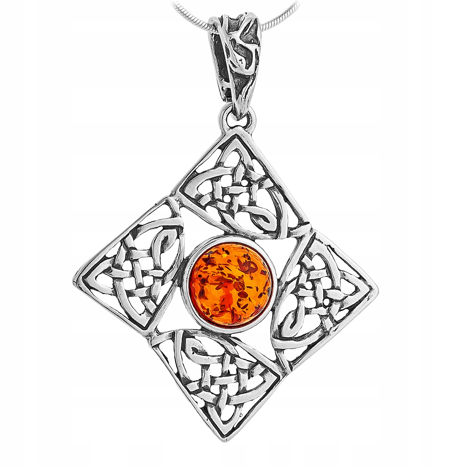 Stříbrný Přívěsek Vintage s přírodním baltský jantar stříbro 925 Přívěsek