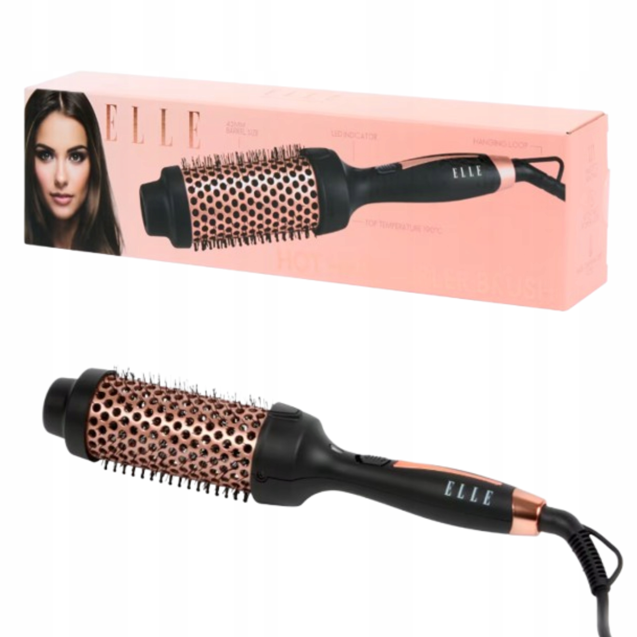 Szczotka Termiczna Do Stylizacji Włosów Elle Ø45MM 190°C Do Loków Objętości