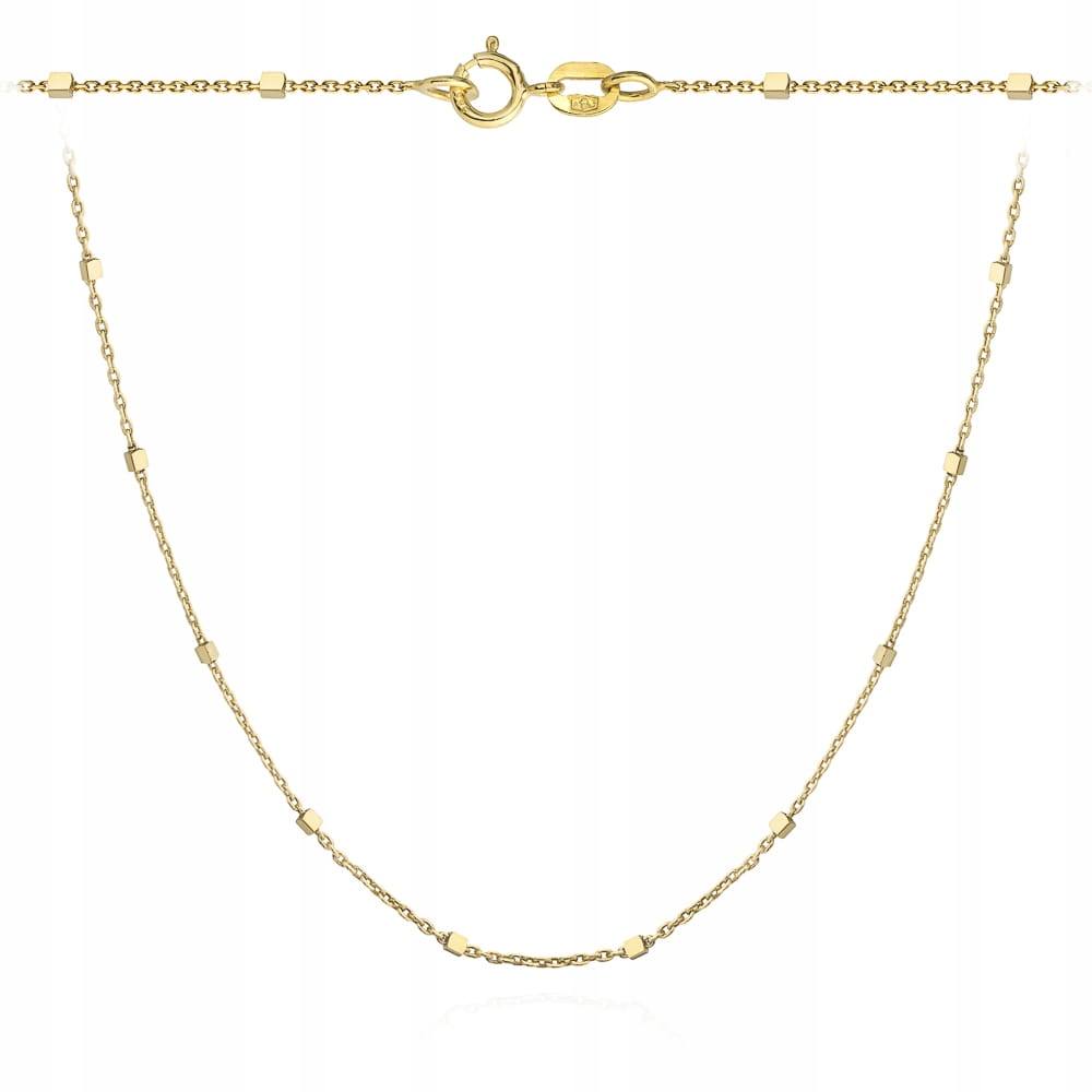 Náhrdelník zlatý 585 14k jemné kostičky 1.8g 50cm