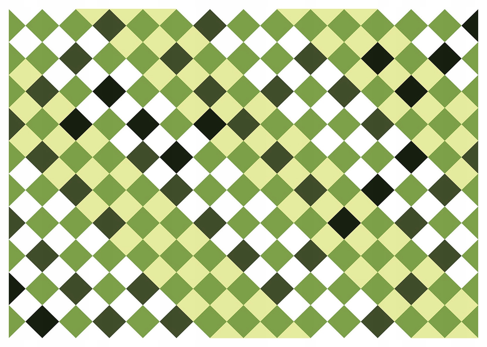 Fototapeta Geometrické kosočtverce mozaika zeleň bílá černá 250x175 lepidlo