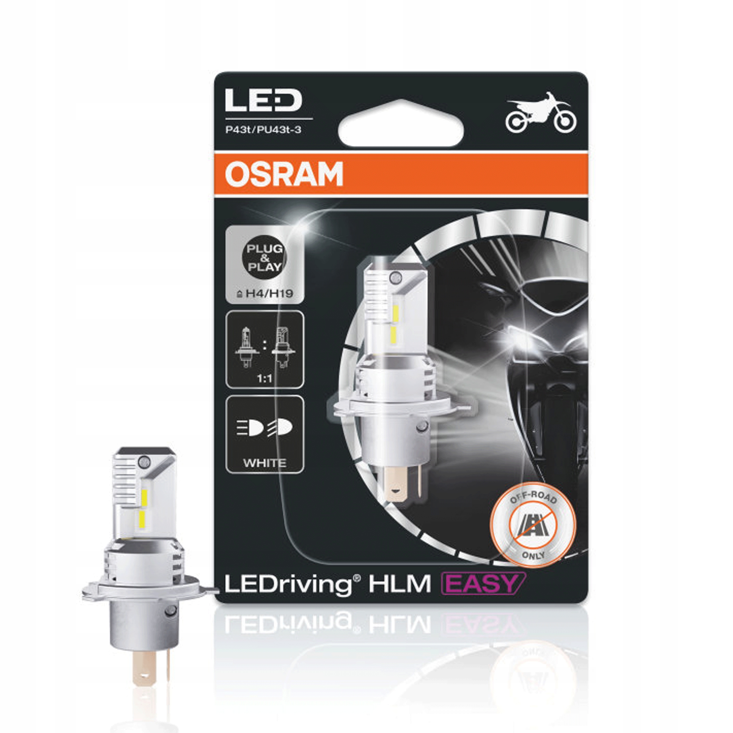 Žárovka Osram Led Hlm Easy Moto H4/H19 6500K 1 Ks .