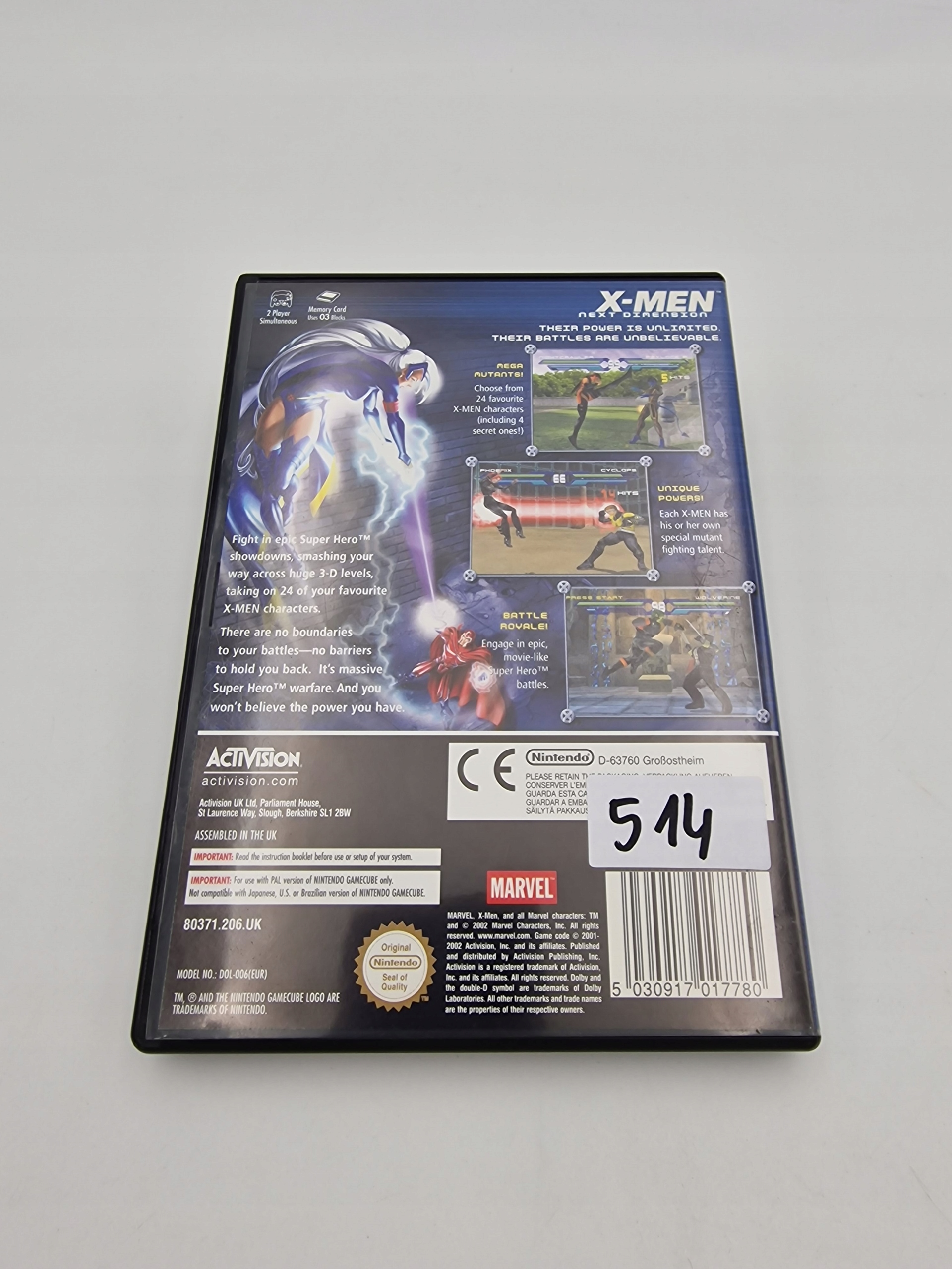 NINTENDO GAMECUBE X-MEN NEXT DIMENSION Platforma Nintendo GameCube