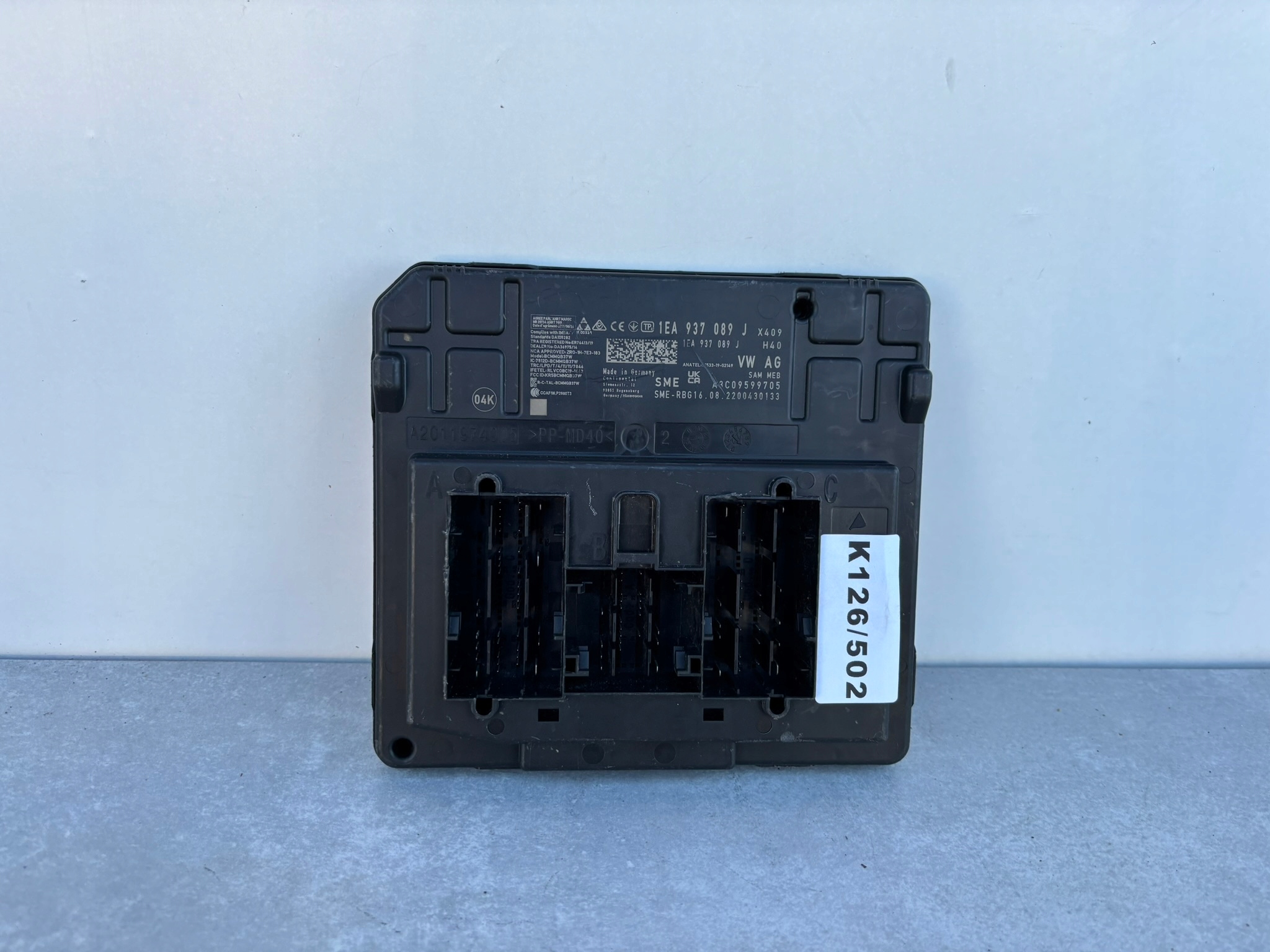 comfort control unit computer control unit VW ID.3 ID.4 1EA937089J K126/502