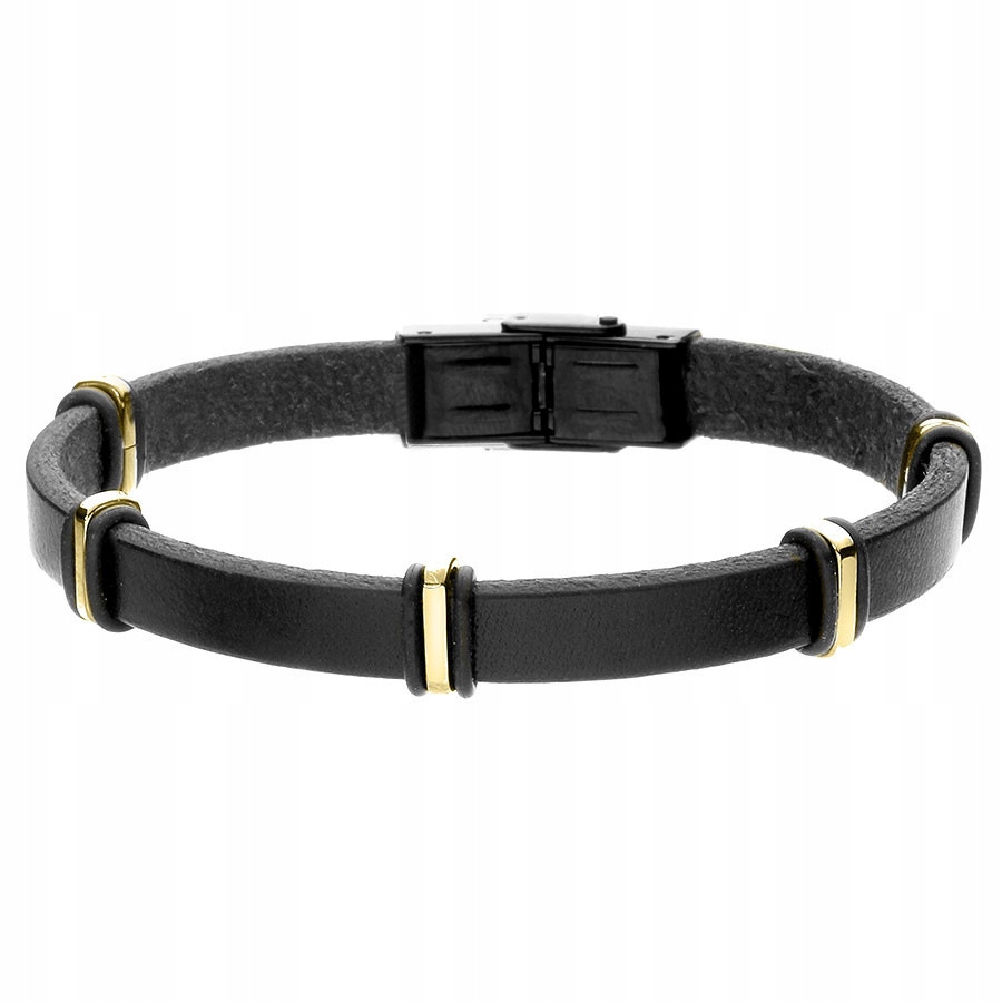 Náramek Manoki pánský Ocel 316L kůže 21 cm