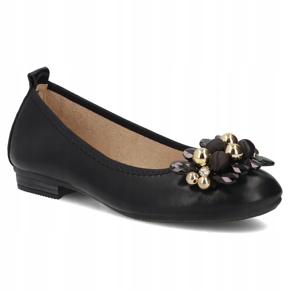 Buty damskie skórzane baleriny lekkie Filippo płaskie r.39