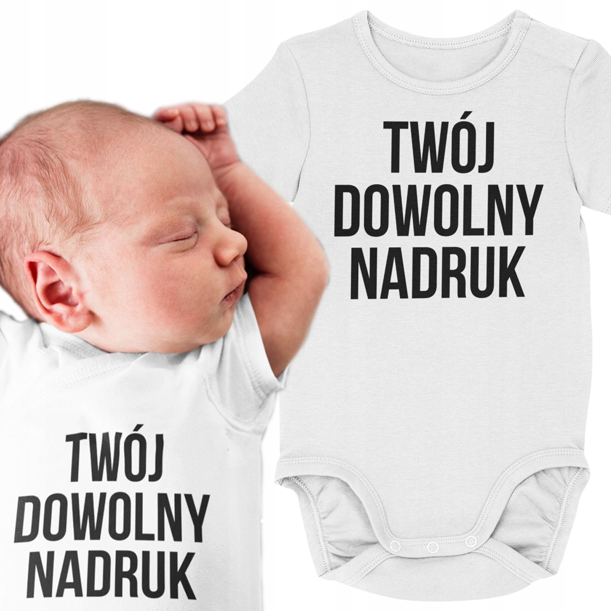 

Body Niemowlęce Z Twoim Moim Dowolnym Nadrukiem