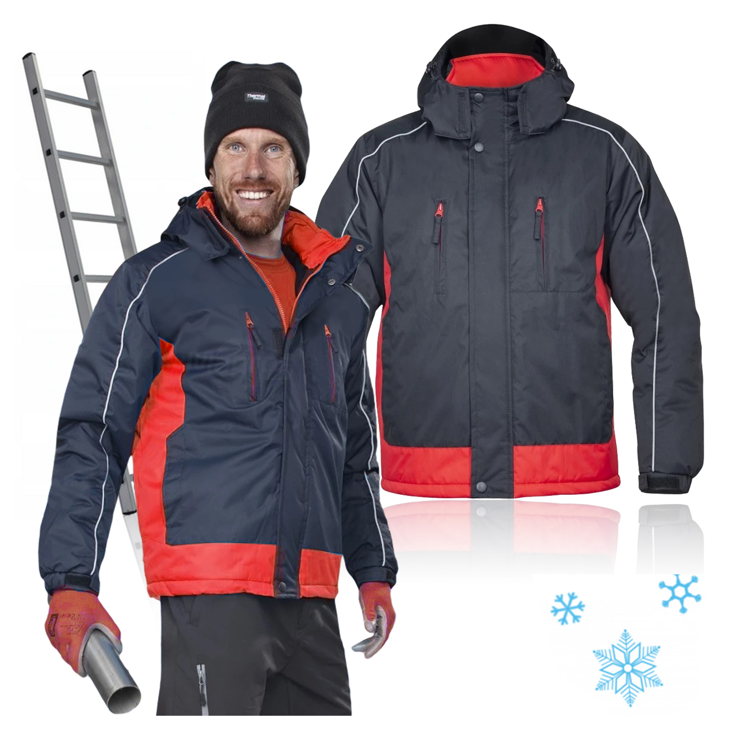 Pánská zateplená pracovní bunda, teplá, pohodlná Kapuce Ardon Arpad XL