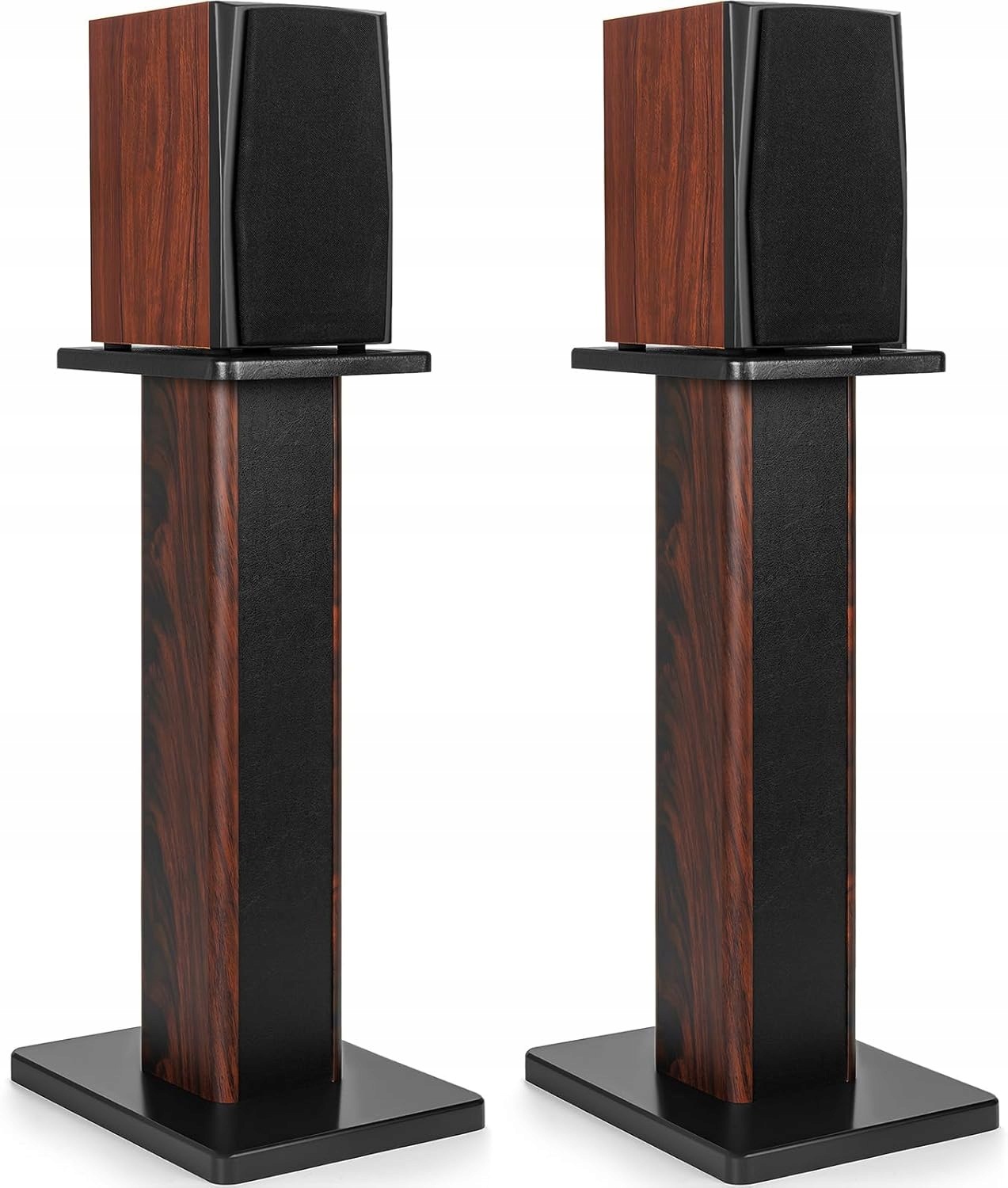 Ouutmee Stojaki na głośniki 60 cm HiFi kolumny kina domowego drewniane