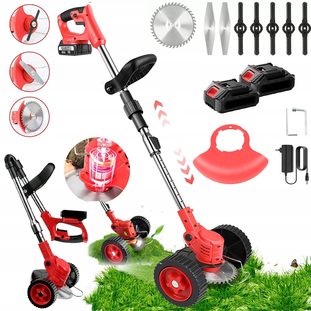 Podkaszarka Akumulatorowa Kosa Wykaszarka Na Kołach 2XAKU 2500W Zestaw