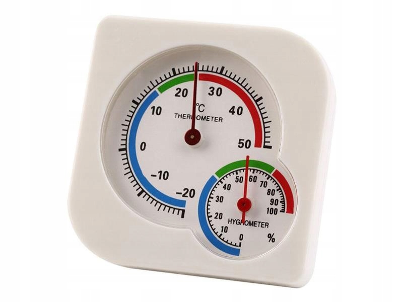 Pirometr Hadex Analogový teploměr a vlhkoměr WS-A7 bílý