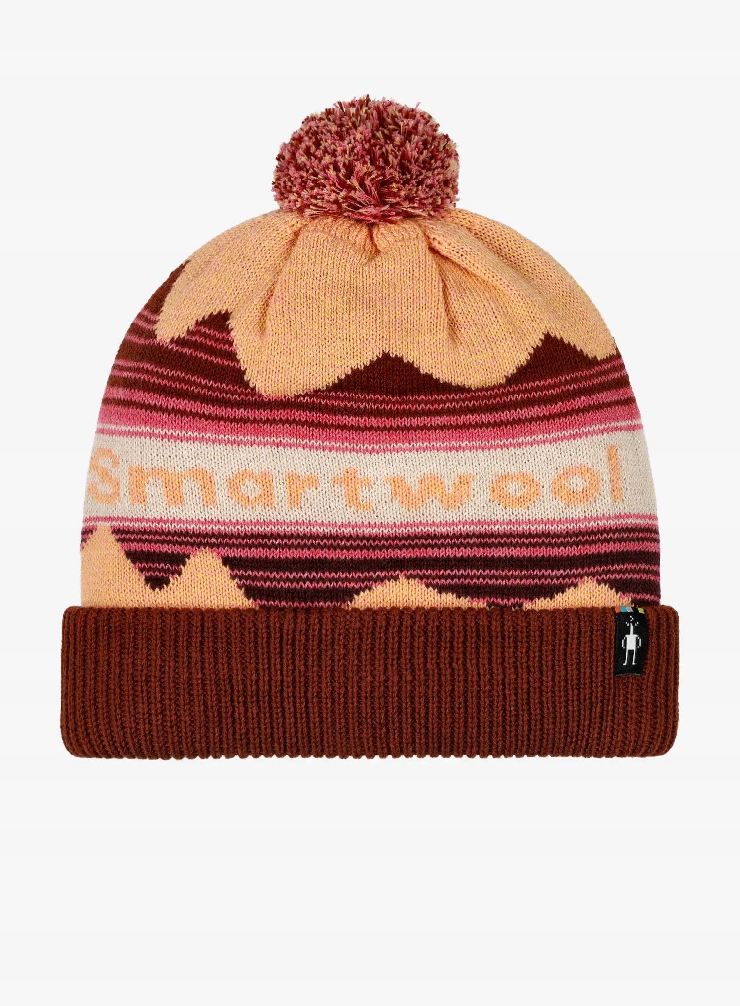 Čepice Smartwool Knit Winter Pattern Pom Beanie apricot