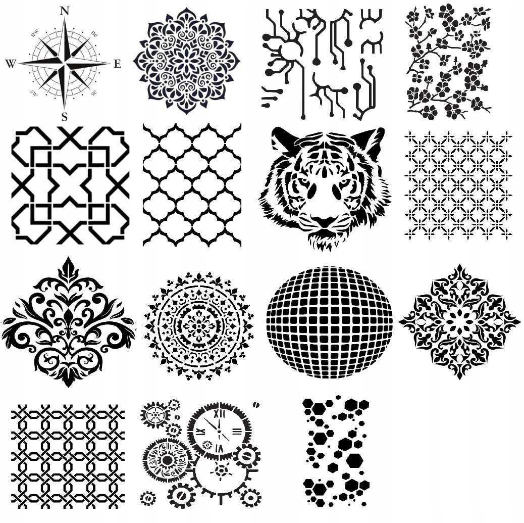 Malířská šablona Mandala Architektonický beton Dekorativní omítka