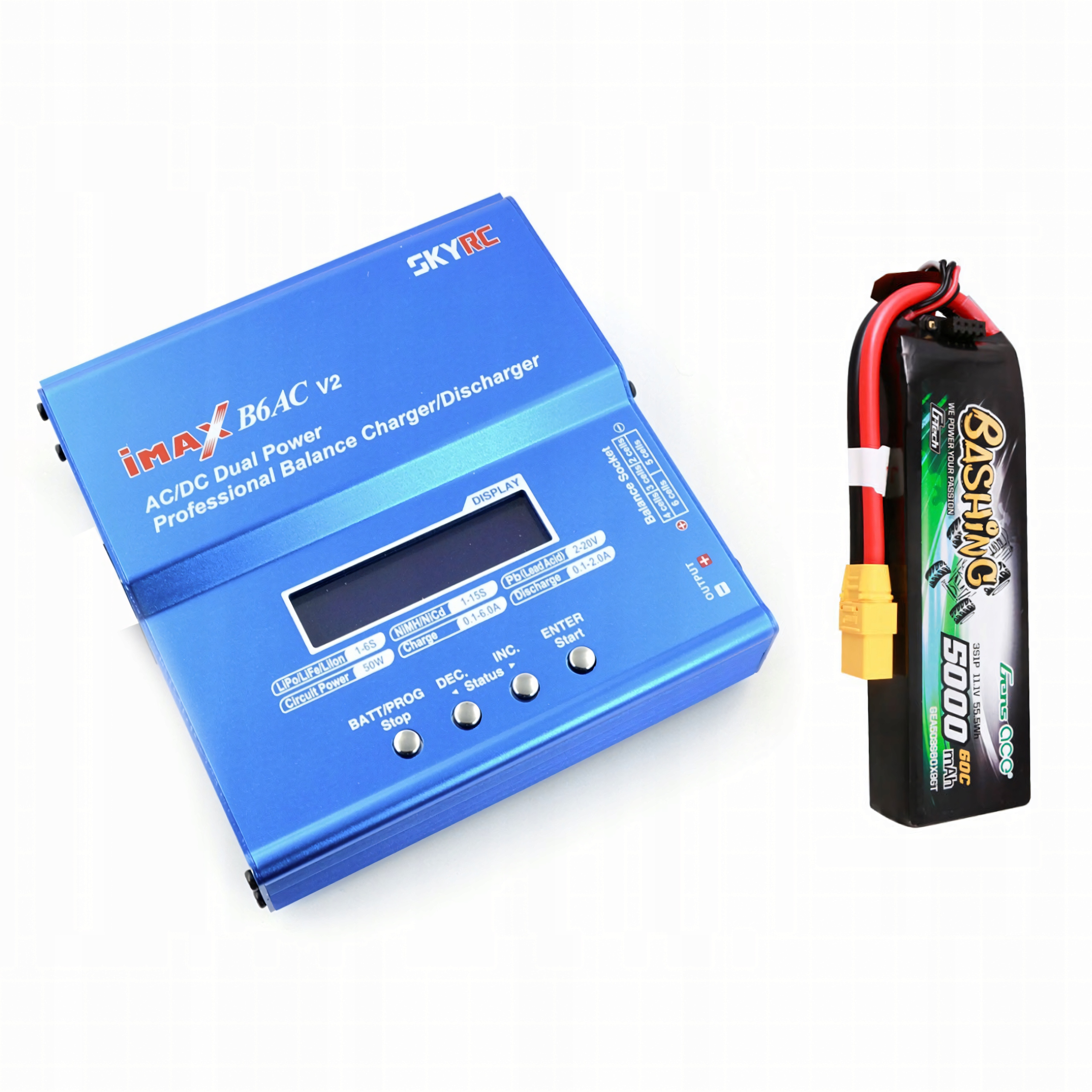 SkyRC Imax B6AC Nabíjačka 80 W Akumulátor LiPo Gens Ace 5000 mAh 11.1 V 60C
