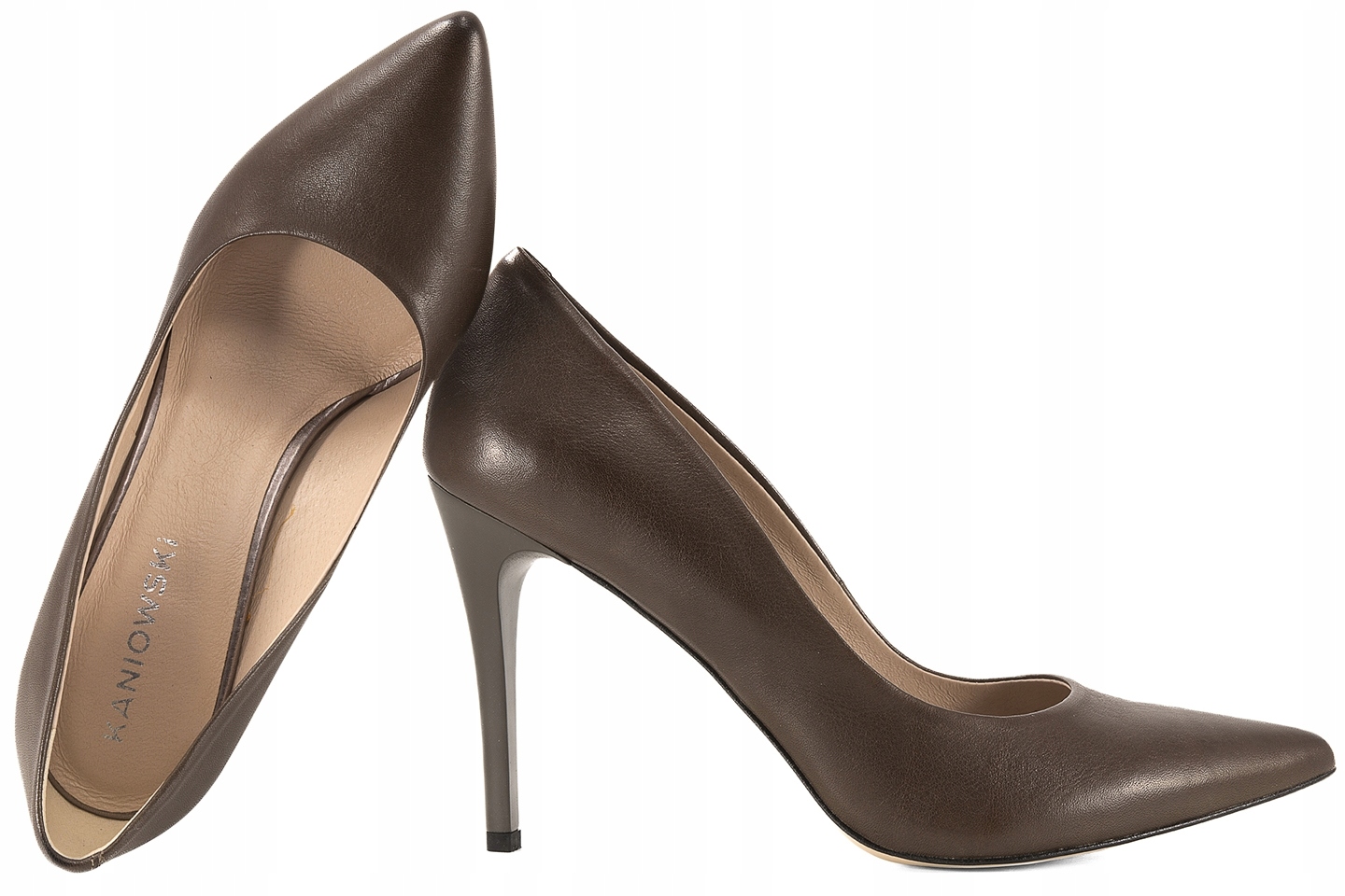 Kaniowski K-100/615 Dámské Kožené Lodičky zeleň khaki 38