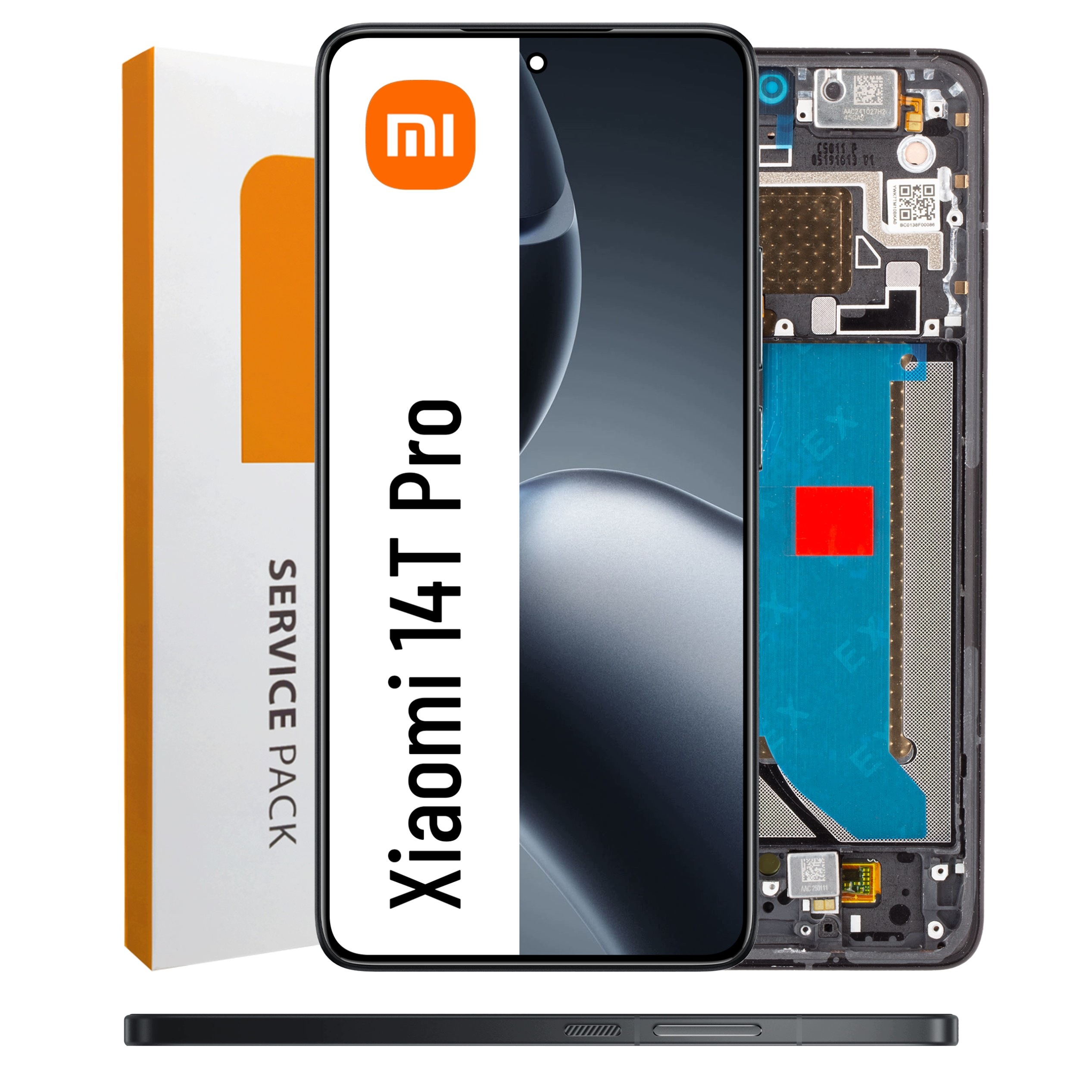 Displej s rámčekom Čierny Amoled pre Xiaomi 14T Pro 5G Originál Zila Obrazovka
