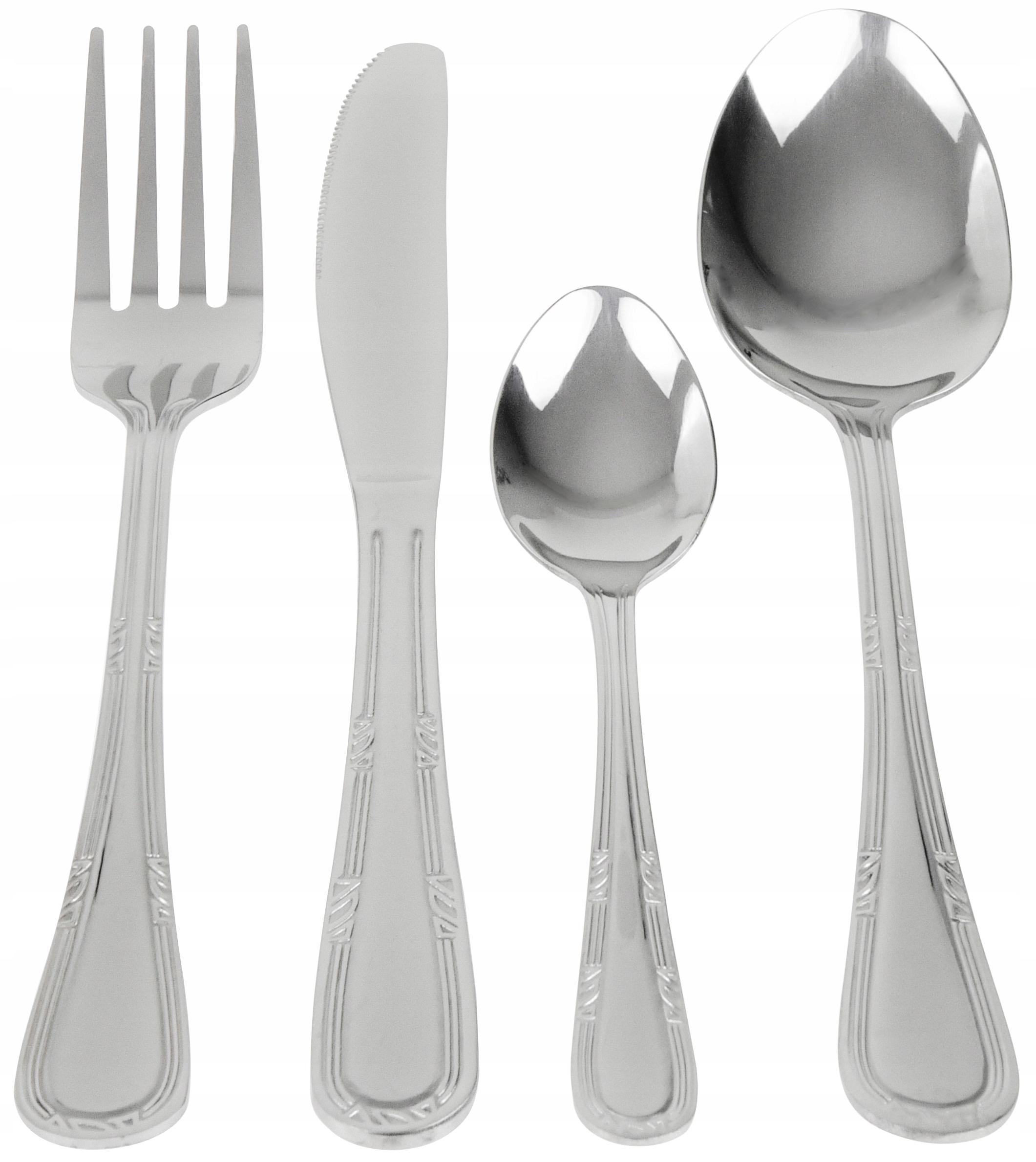 SZTUĆCE 24 ELEMENTY KOMPLET SREBRNE - NATALIA Marka Chomik