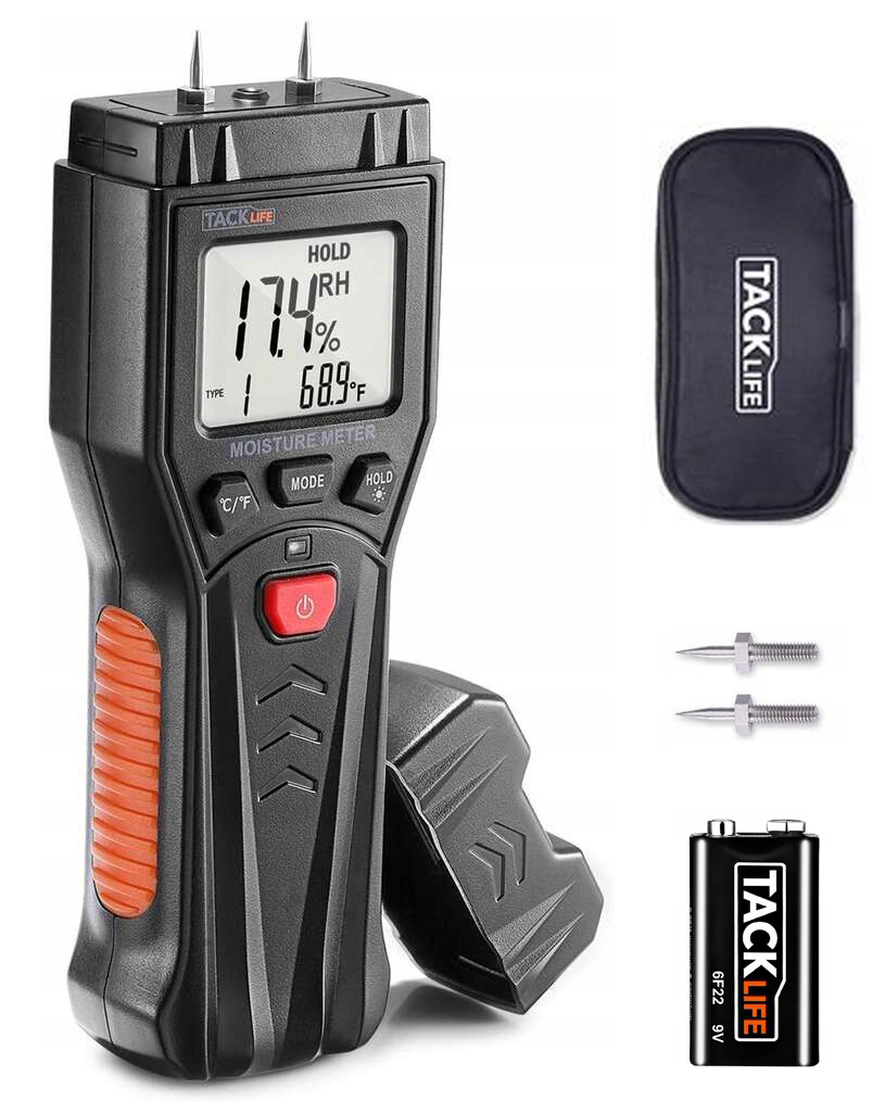 Profesionální měřič vlhkosti pro Betonu Dřevo, Cihly, Sádrové Omítky Pouzdro