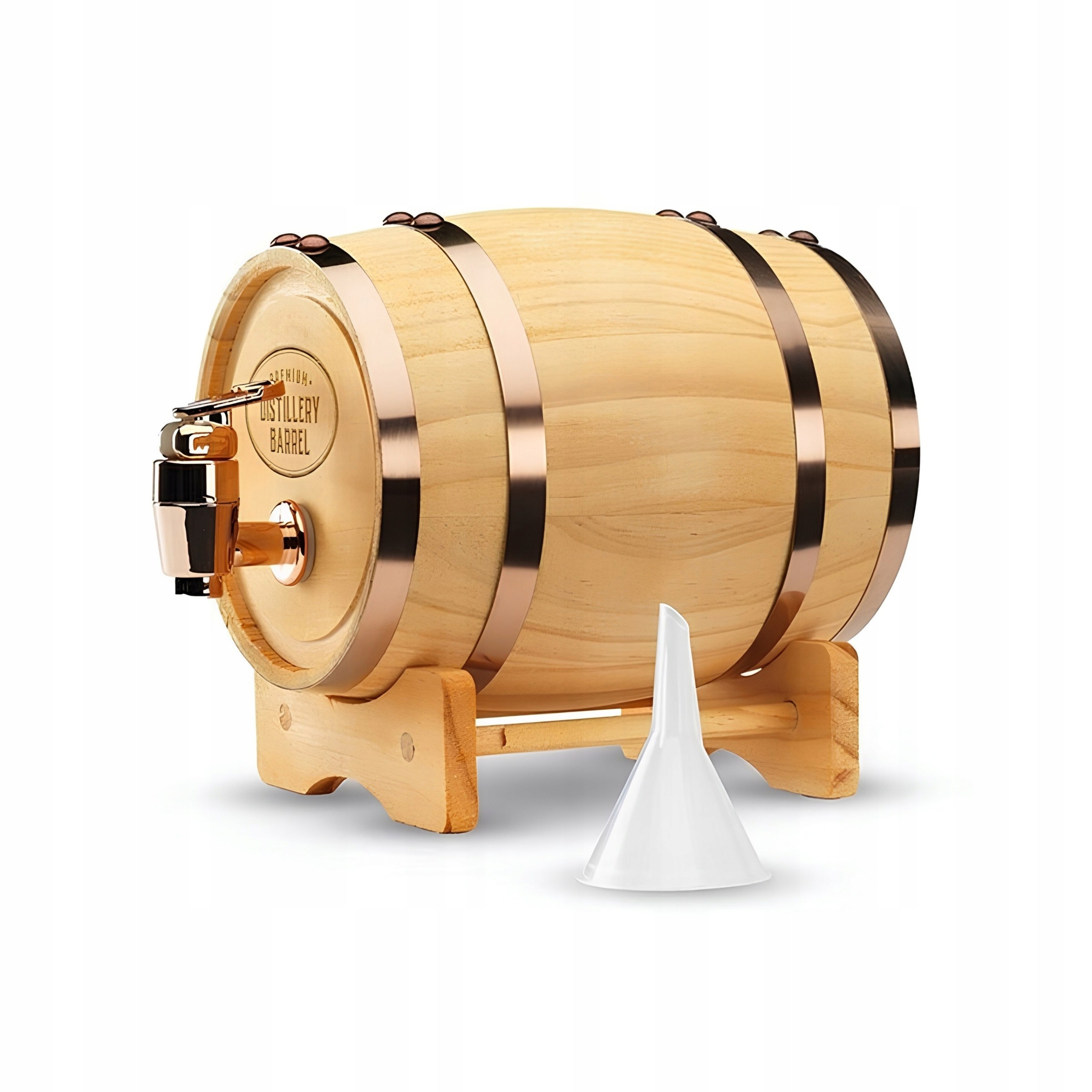 Karafa na whisky Dřevěný sud 0.8 l s kohoutkem na alkohol pro tatínka