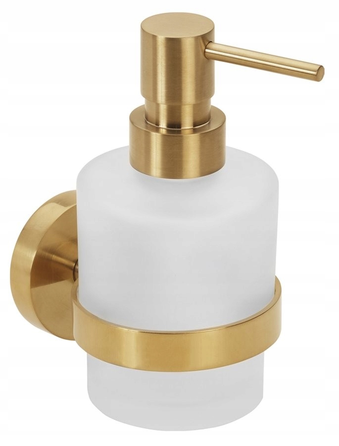 X-round Gold dávkovač mydla 200ml, mliečne sklo, zlato mat (XR103GB) /sm/