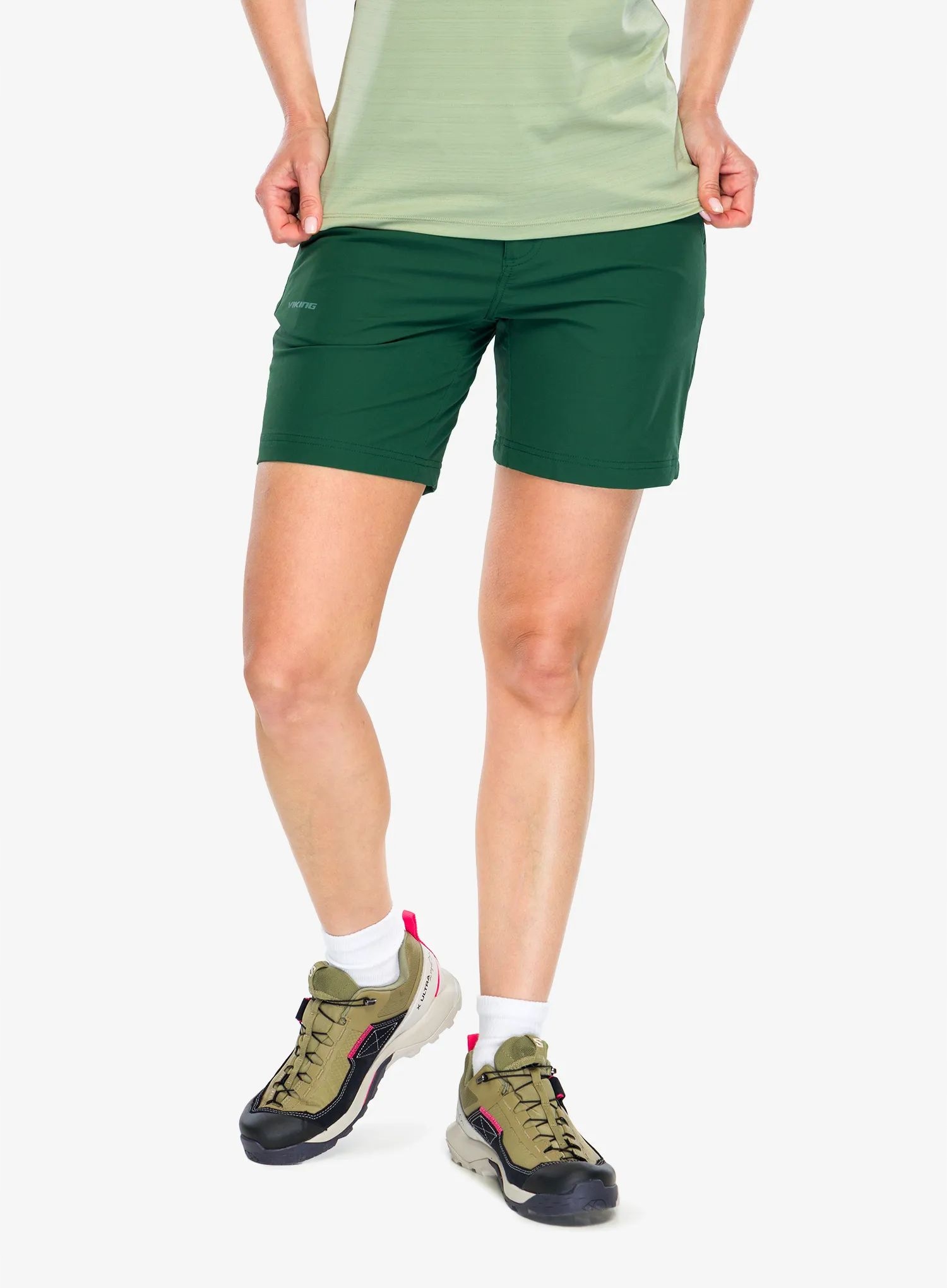 Kraťasy turistické kraťasy Viking Sequoia Bamboo zelené Xs