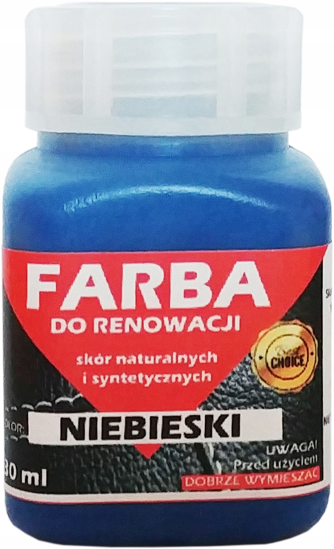 

Renowacja Skóry Tapicerki Farba Niebieski 30ml